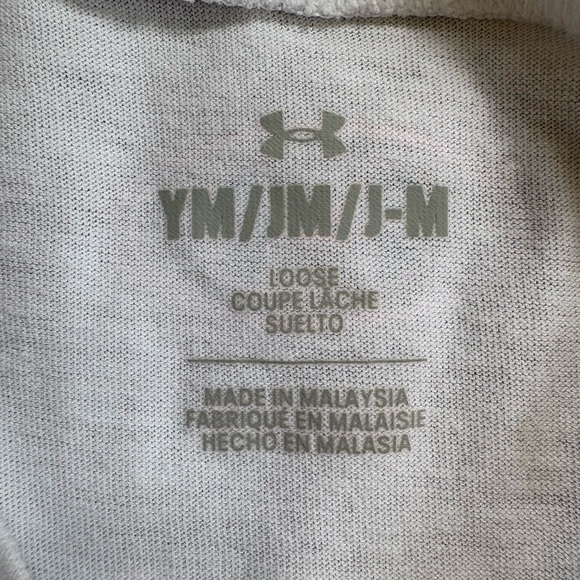 🤍5 for 20$ Under Armour Girls White and Pink Short Sleeve Tee Size Youth Medium - Picture 2 of 8